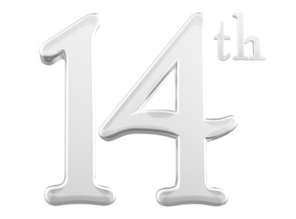 14 th anniversary - white number anniversary © Chetra168