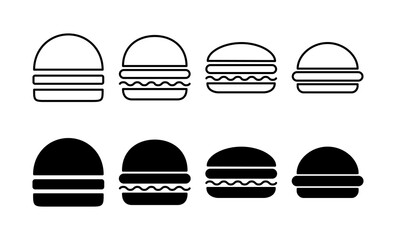 Burger icon vector for web and mobile app. burger sign and symbol. hamburger
