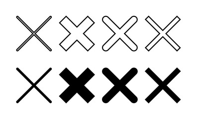 Obraz premium Close icon vector for web and mobile app. Delete sign and symbol. cross sign