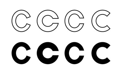 Fototapeta premium Copyright icon vector for web and mobile app. copyright sign and symbol