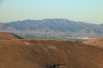 Salinas Valley beyond the hills at Fort Ord National Monument in Salinas, CA