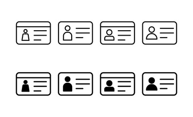 License icon vector for web and mobile app. ID card icon. driver license, staff identification card