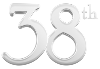 38 th anniversary - white number anniversary