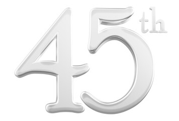 45 th anniversary - white number anniversary