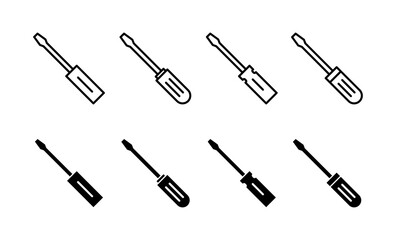 Screwdriver icon vector for web and mobile app. tools sign and symbol