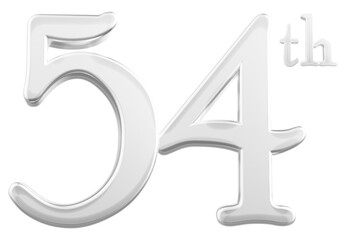 54 th anniversary - white number anniversary