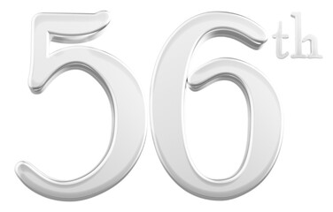 56 th anniversary - white number anniversary