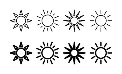 Sun icon vector for web and mobile app. Brightness sign and symbol.