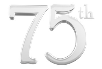 75 th anniversary - white number anniversary