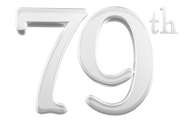 79 th anniversary - white number anniversary