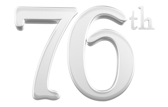 76 th anniversary - white number anniversary