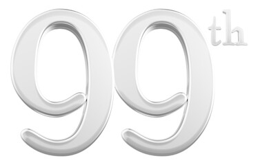 99 th anniversary - white number anniversary