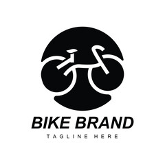 Bicycle Logo, Vehicle Vector, Bicycle Silhouette Icon, Simple Design Inspiration