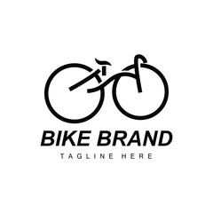 Bicycle Logo, Vehicle Vector, Bicycle Silhouette Icon, Simple Design Inspiration