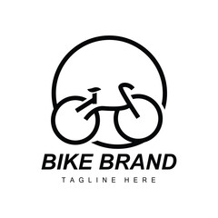 Bicycle Logo, Vehicle Vector, Bicycle Silhouette Icon, Simple Design Inspiration