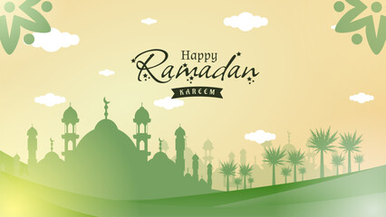 Ramadan Islamic holy month banner template design