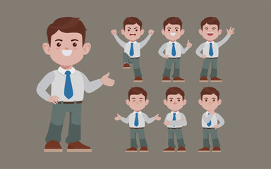 Fototapeta premium Office worker with different poses