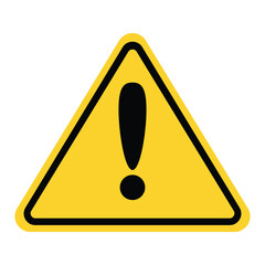 yellow triangle warning caution sign icon