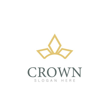 Modern Crown Logo Template. Crown icon Luxury Design Vector
