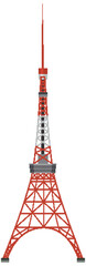 Tokyo Tower Flat Design Vector