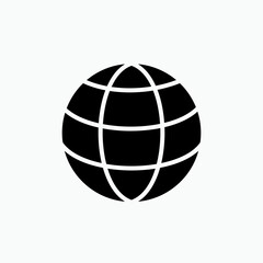 Globe Icon - Vector, Sign and Symbol for Design, Presentation, Website or Apps Elements.   