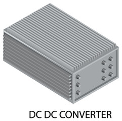 DC-DC Converter Isolated on White Background