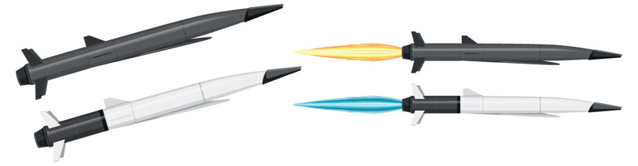 Set of Military Missiles