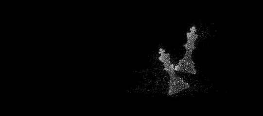 Chess disruption strategy in digital connection style concept. Defining key goals of the organization and achieving business success. Background graphics for banners and space for text.