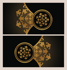 Fototapeta premium luxury set cover design. with a mix of gold and black