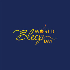Naklejka na ściany i meble World Sleep Day Social Media Post