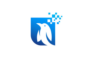 Digital Data Penguin Logo