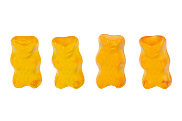 jelly bears candy isolated on a white background. Jelly Bean.