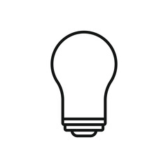 Editable Icon of Light Bulb, Vector illustration isolated on white background. using for Presentation, website or mobile app