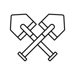 Shovel icon vector design templates