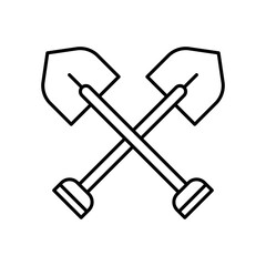 Shovel icon vector design templates