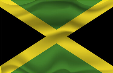 Flag jamaica wave 3d ralistic flag