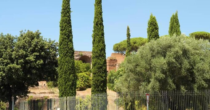 Palatine Hill, the house of Augustus and Livia.Rome, Italy.