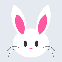 Cartoon rabbit vector illustration. Easter.