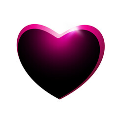 Realistic 3d design icon heart symbol love