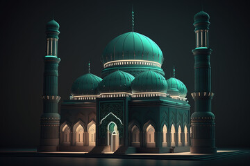 Islamic mosque, Ramdan, Ramzan, meh-e-Ramadan Background, Generative AI