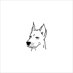 vector illustration of a dog's head