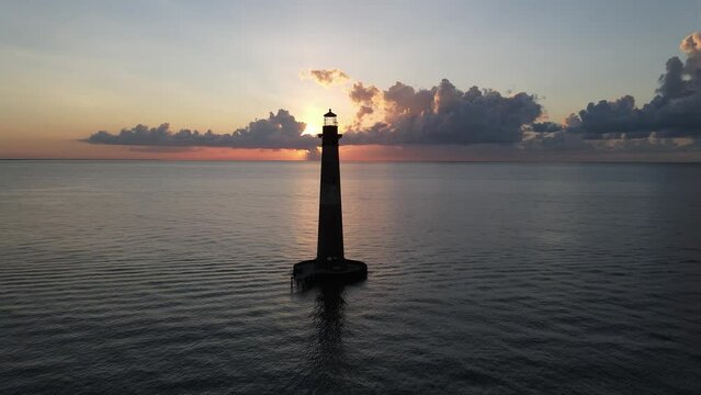 Morris Island Lighthouse sunrise view.