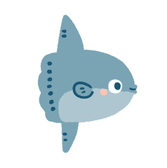 かわいいマンボウのイラスト