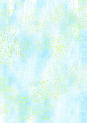 爽やかな青と緑の背景画像