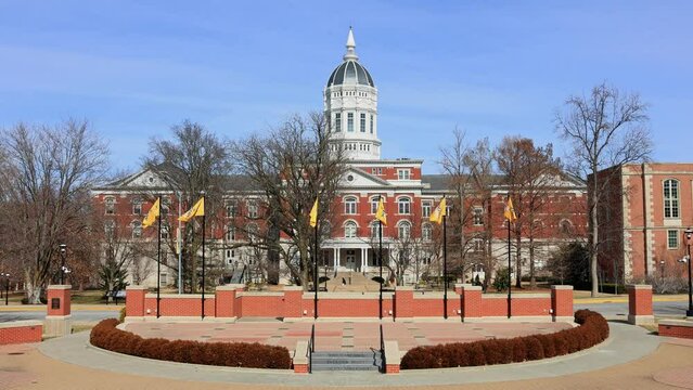 Sunny view of the Dr. Richard H. Jesse Hall of University of Missouri