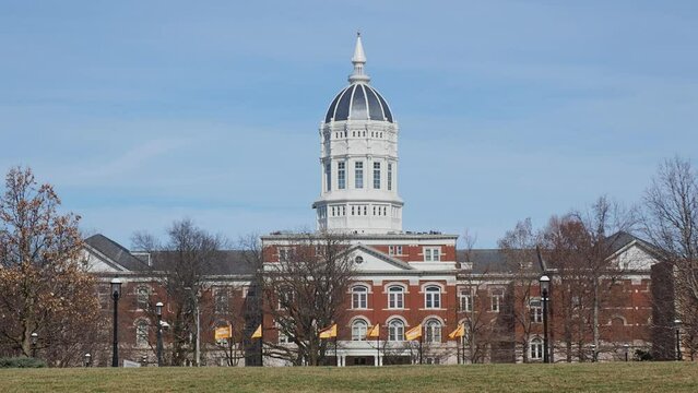 Sunny view of the Dr. Richard H. Jesse Hall of University of Missouri