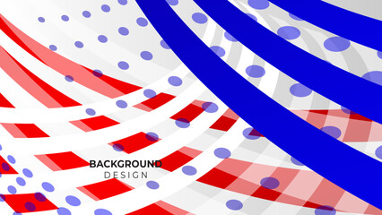 Obraz premium Abstract blue white and red pattern background vector