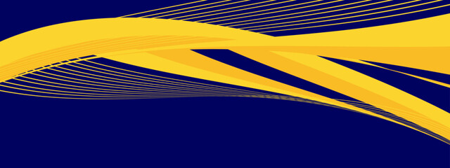 Abstract blue and yellow banner background