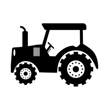 TTractor Icon Sign Symbol Design. Vector Illustration Of Tractor, Suitable For Any Business Related To Farm Industries. Royalty Free SVG, Clip arts, Vectors, And Stock Illustration. Image