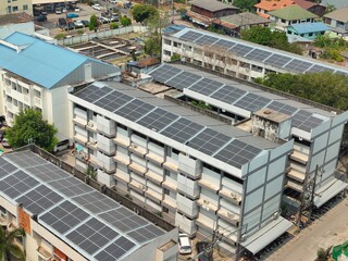 solar panels on the roof